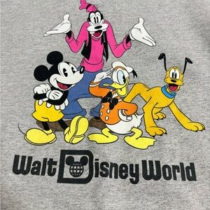 Disney Gray Sweatshirt with Mickey and Friends